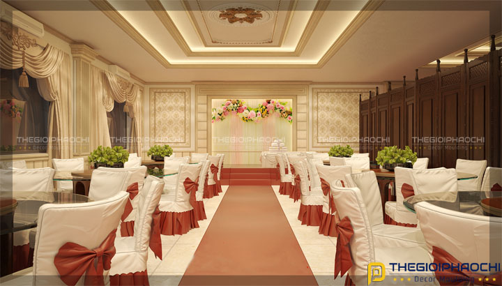Thi Công Phào Chỉ Nhựa Hàn Quốc Nhà Hàng Lam Viên Biên Hòa
